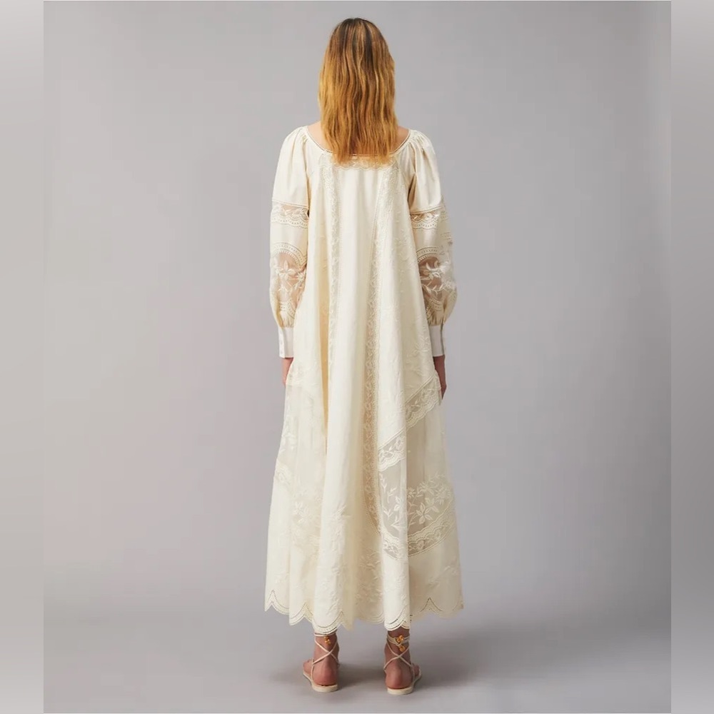 Worn once TORY BURCH Embroidered Poplin Dress $1,898 XS - Picture 4 of 16